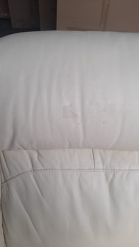 Outlet Dandrea Genuine Leather Cream Electric Power Recliner 3 Seater Sofa - Furniture Instore