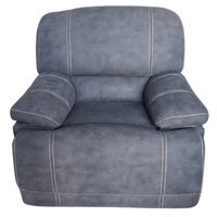 Grey fabric sofa on a white background