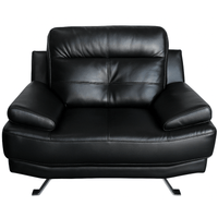 Outlet Islington Leather Black Armchair - Furniture Instore