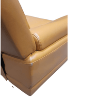 Yellow leather seat on a white background