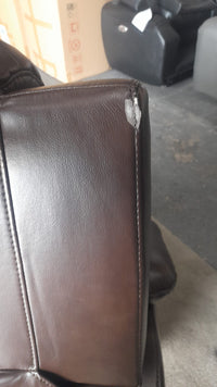 Outlet Valerie Brown Leather Armchair - Furniture Instore