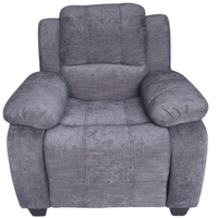 Gray recliner chair on a white background