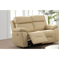 Renato cream two-seater sofa in a cozy, modern living room setting, complemented by neutral décor, soft lighting, and stylish accents.