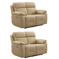 Renato Cream 2+2 sofa set on a white background with smooth fabric upholstery and clean design