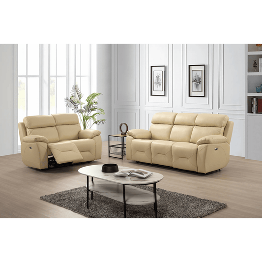 Renato Cream 3+2 sofa set in a stylish living room setting with natural light and modern decor