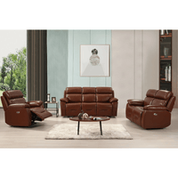 Renato Tan 3+2+1 sofa combo roomset in neutral tones, stylish and comfortable living room furniture in a modern room setting