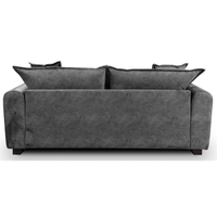 Somerford Grey 3-Seater Sofa back facing on white background, grey fabric couch showing rear view with soft upholstery and sleek design