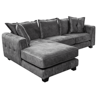 Somerford left-hand corner sofa with plush cushions and modern design, angled view on a white background