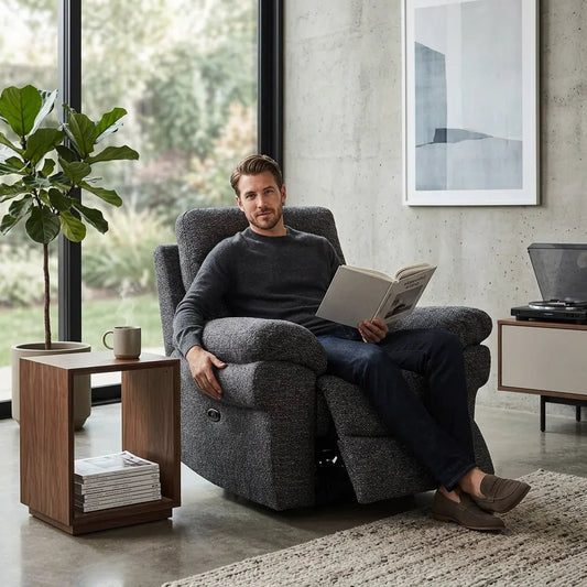 Tanya Grey Fabric Electric Recliner Armchair - Furniture Instore