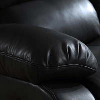Valencia Black Leather Manual Recliner 3+2+1 Seater Sofa Set - Furniture Instore