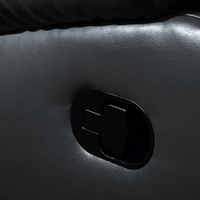 Valencia Black Leather Manual Recliner 3+2+1 Seater Sofa Set - Furniture Instore