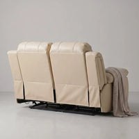Valencia Cream Leather Electric Recliner 2+2 Sofa Set