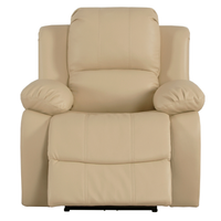 Beige recliner chair on a white background