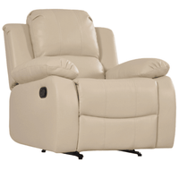 Beige recliner chair on a white background