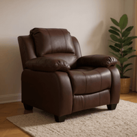Valerie Brown Leather Modern 3+2+1 Seater Sofa Set - Furniture Instore