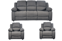 Valerie Grey Fabric Sofa Modern 3+1+1 Seater Sofa Set - Furniture Instore