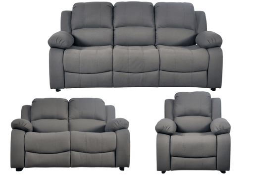 Valerie Grey Fabric Sofa Modern 3+2+1 Seater Sofa Set - Furniture Instore