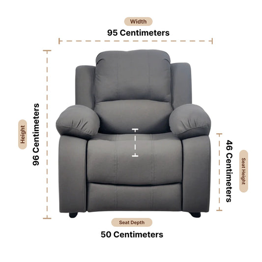 Valerie Grey Leather Armchair - Furniture Instore