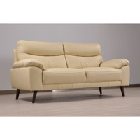 Vantage Cream 3+2+1 sofa room set, angled view on white background, modern and cozy living room seating