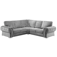 Verona High Back Grey corner sofa front facing on white background
