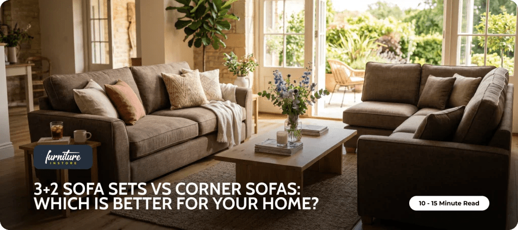 3+2 Sofa Sets vs Corner Sofas: Which Is Better for Your Home? - Furniture Instore
