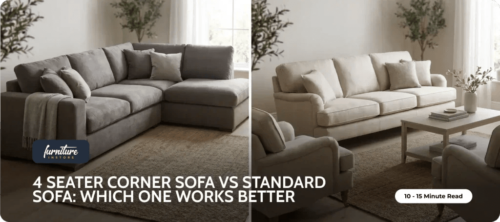 4 Seater Corner Sofa vs Standard Sofa: Which One Works Better in UK Homes? - Furniture Instore