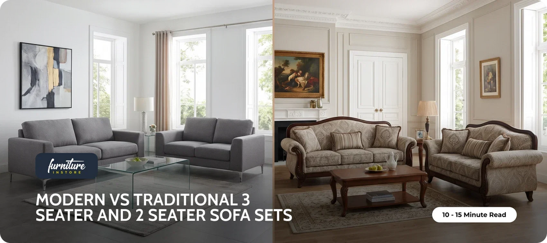 Modern vs Traditional 3 Seater and 2 Seater Sofa Set Designs Compared
