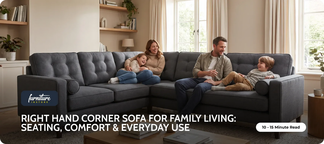 Right Hand Corner Sofa for Family Living: Seating & Comfort