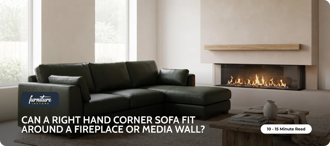 Right Hand Corner Sofa Around a Fireplace or Media Wall