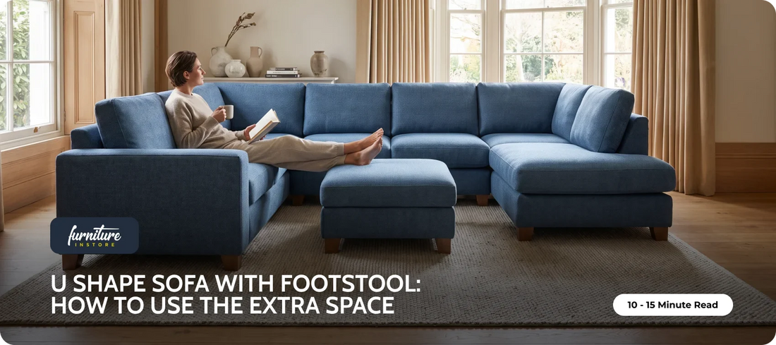 U Shape Sofa with Footstool: How to Use the Extra Space