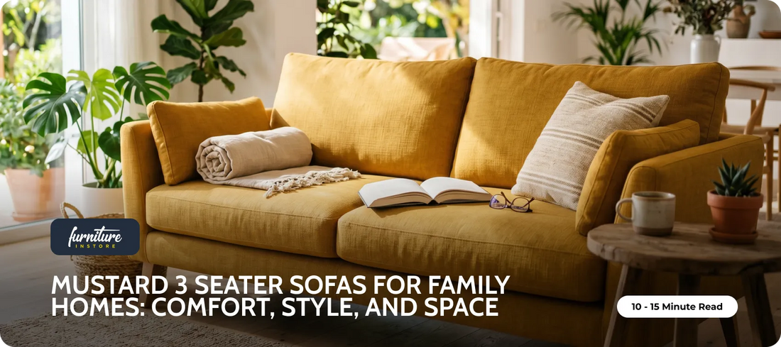 Mustard 3 Seater Sofas for Family Homes