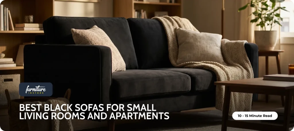 Best Black Sofas for Small Living Rooms and Apartments - Furniture Instore