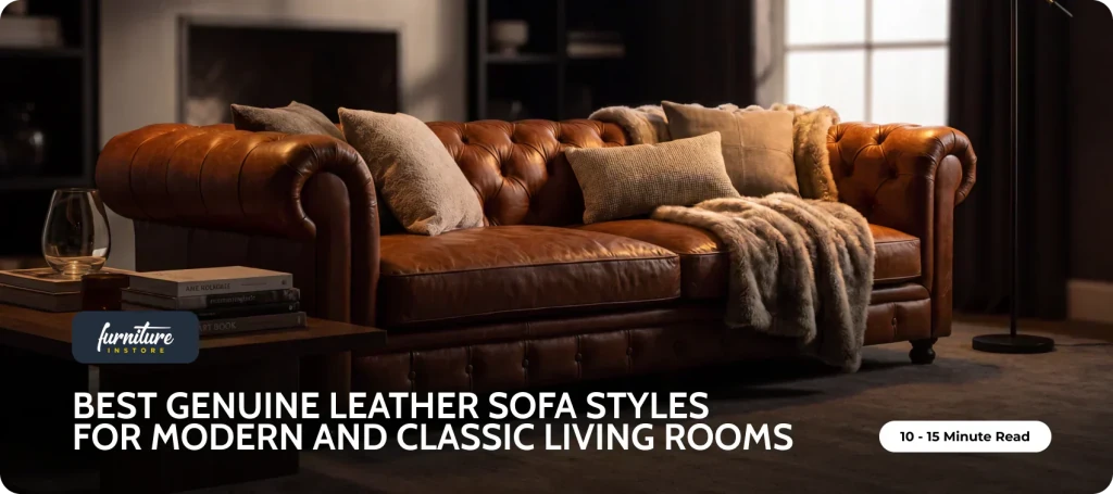 Best Genuine Leather Sofa Styles for Modern and Classic Living Rooms - Furniture Instore