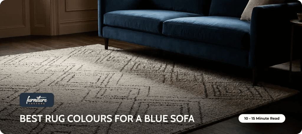 Best Rug Colours for a Blue Sofa - Furniture Instore