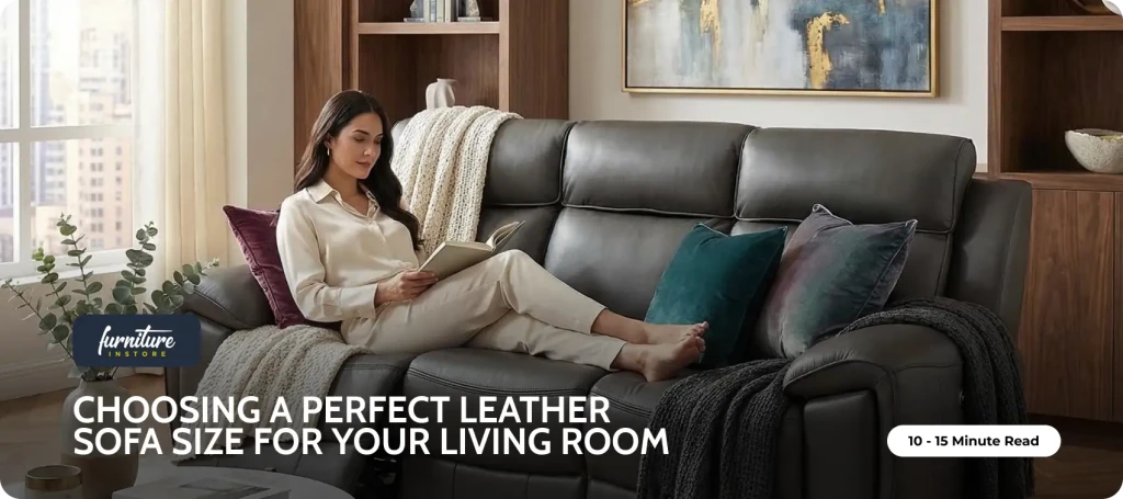Choosing a Perfect Leather Sofa Size for Your Living Room - Furniture Instore