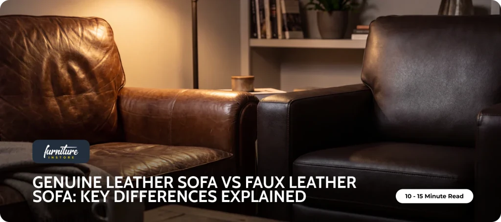 Genuine Leather Sofa vs Faux Leather Sofa: Key Differences Explained - Furniture Instore