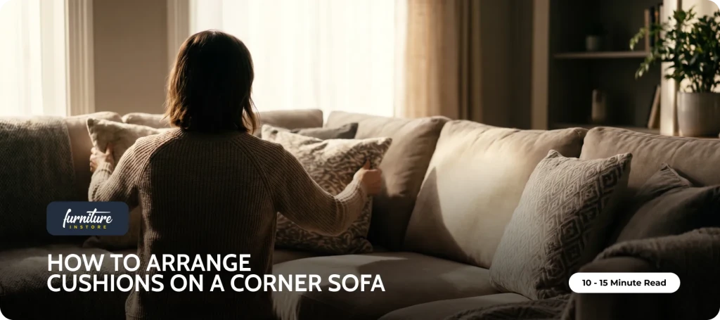 How to Arrange Cushions on a Corner Sofa — Furniture Instore feature image