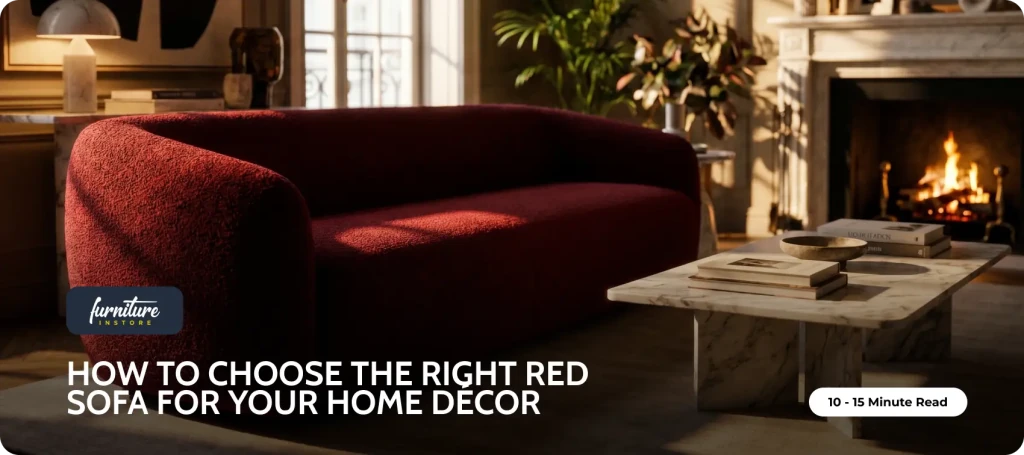 How to Choose the Right Red Sofa for Your Home Décor - Furniture Instore
