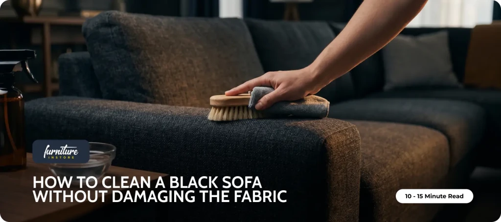 How to Clean a Black Sofa Without Damaging the Fabric - Furniture Instore