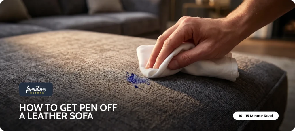 How to Get Pen Off a Leather Sofa — Furniture Instore feature image