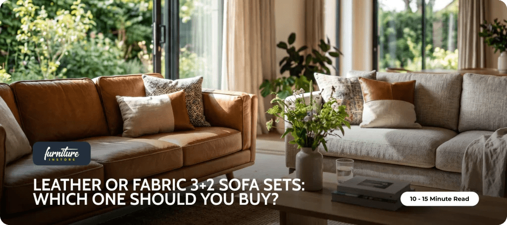 Leather or Fabric 3+2 Sofa Sets: Which One Should You Buy? - Furniture Instore
