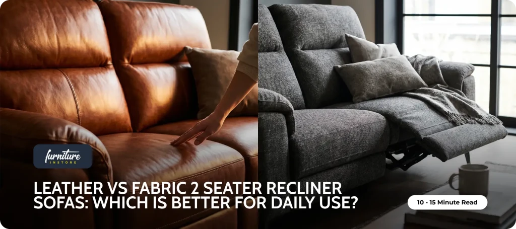 Leather vs Fabric 2 Seater Recliner Sofas: Which Is Better for Daily Use? - Furniture Instore
