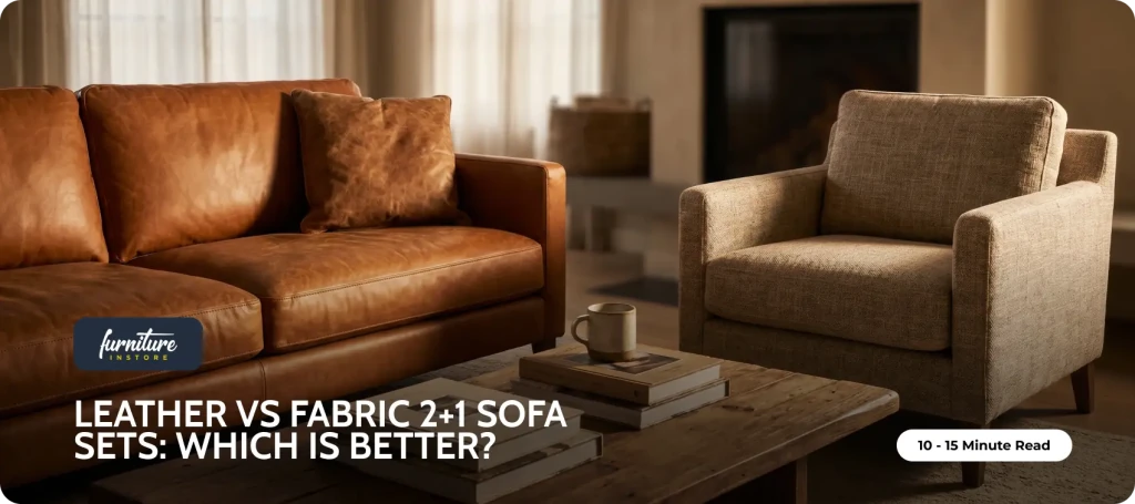 Leather vs Fabric 2+1 Sofa Sets: Which Is Better? - Furniture Instore