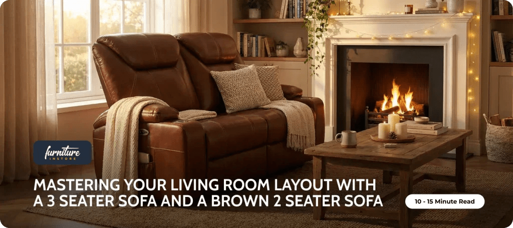 Mastering Your Living Room Layout with a 3 Seater Sofa and a Brown 2 Seater Sofa - Furniture Instore