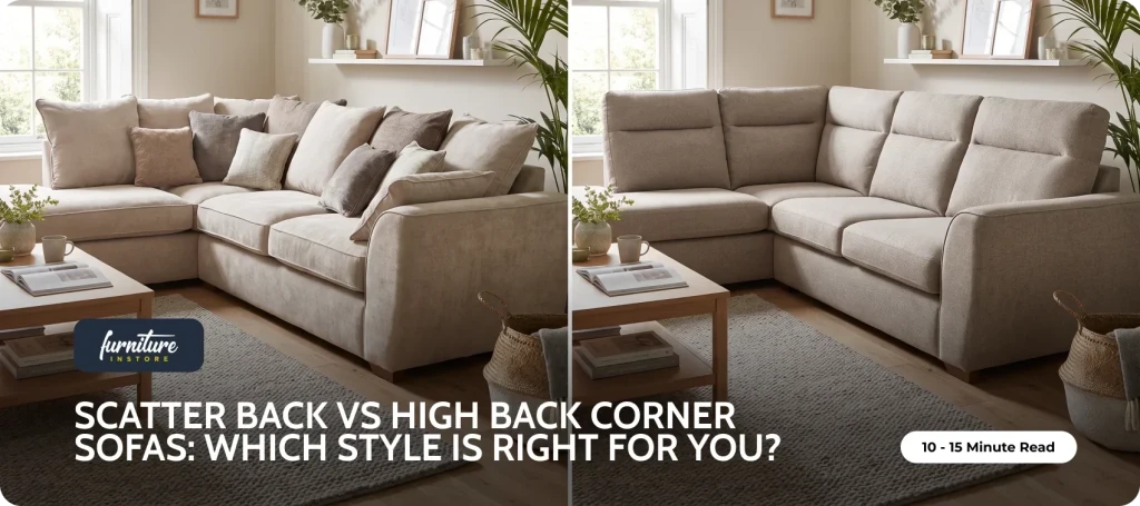 Scatter Back vs High Back Corner Sofas: Which Style Is Right for You? - Furniture Instore