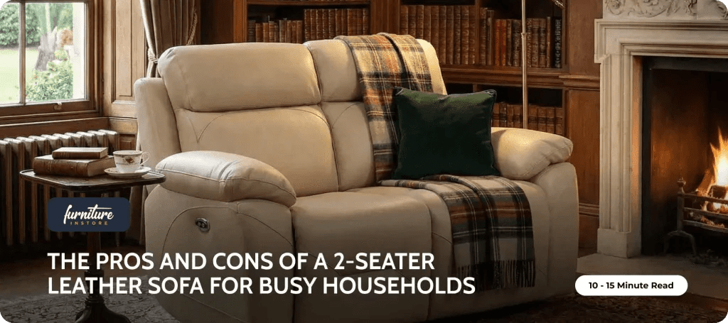 The Pros and Cons of a 2-Seater Leather Sofa for Busy Households - Furniture Instore
