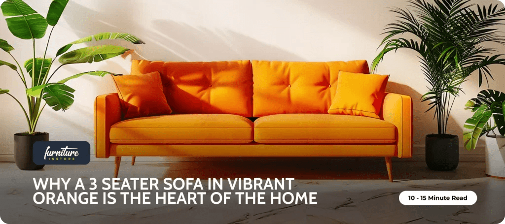 The Statement Piece: Why a 3 Seater Sofa in Vibrant Orange is the Heart of the Home - Furniture Instore