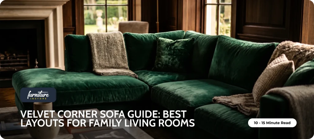 Velvet Corner Sofa Guide: Best Layouts for Family Living Rooms - Furniture Instore