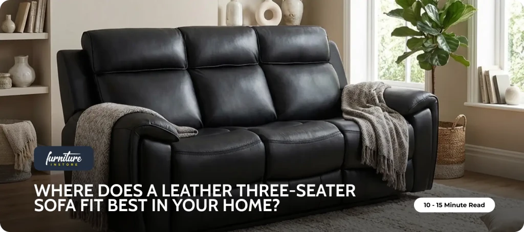 Where Does a Leather Three-Seater Sofa Fit Best in Your Home? - Furniture Instore