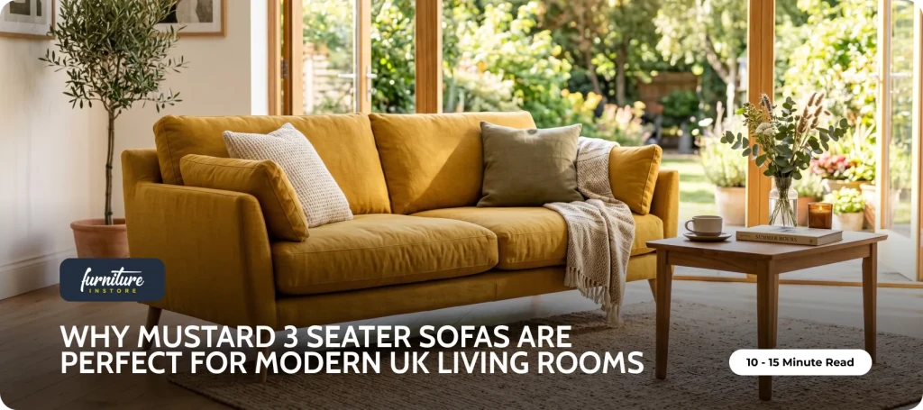 Why Mustard 3 Seater Sofas Are Perfect for Modern UK Living Rooms - Furniture Instore